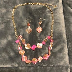 Necklace and earrings